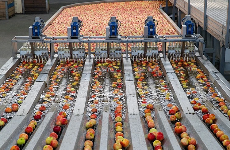Procesflowet af juiceproduktionslinjen